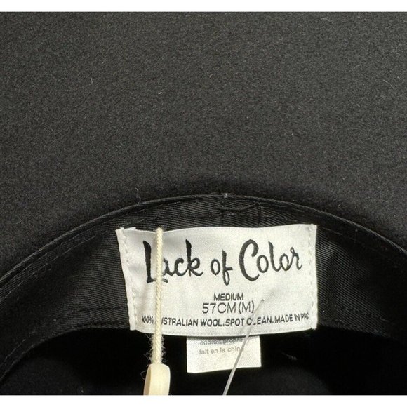 Lack of Color  The Phoenix Ribbon Band Fedora Black Hat Size Medium M Wool main image 6